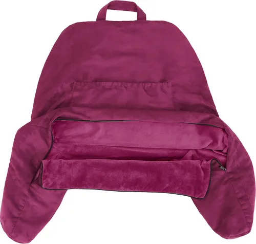 Vista 19 de Funda de almohada Husband Pillow solo para lectura - Funda para silla de lectura con generosos bolsillos traseros y laterales - Morado claro