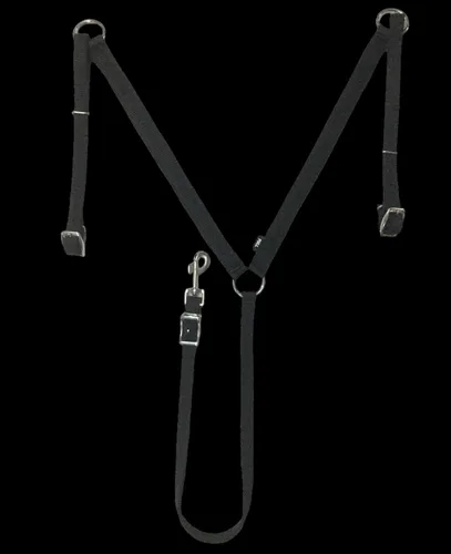 Vista 6 de Majestic Ally Collar de pecho acolchado de nailon para caballos (negro, completo)