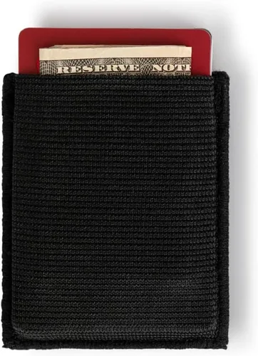 Vista 7 de Superior Essentials Billeteratarjetero minimalista elástico y minimalista delgado, Negro -, Tarjetero elástico elásticocartera minimalista