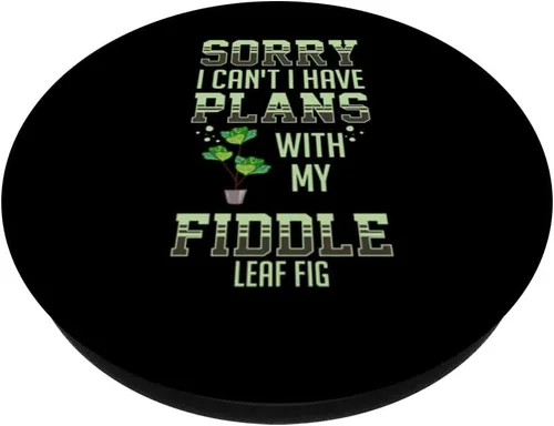Vista 2 de Fiddle Leaf Fig Ficus Lyrata Care Árbol Plantas Suelo Interior PopSockets intercambiables PopGrip