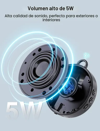 Vista 7 de Altavoz Bluetooth portátil Onforu para bicicleta, impermeable IP65, mini altavoces de ducha al aire libre para viajes, altavoz inalámbrico