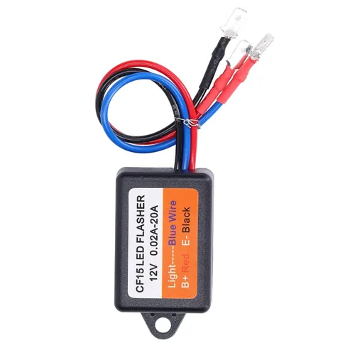 Vista 5 de Controlador estroboscópico, controlador estroboscópico de flash 12 V auto módulo intermitente 0.02‑20A LED Módulo de luz de giro 45 75 veces por