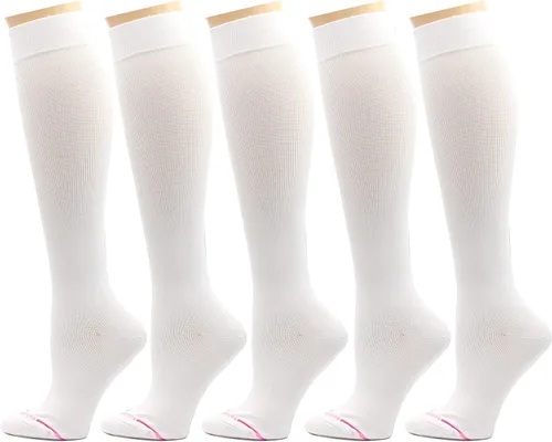Vista 10 de Dr. Motion - 5 pares de calcetines de compresión terapéutica graduada de 8-15 mmHg para rodillas de mujer
