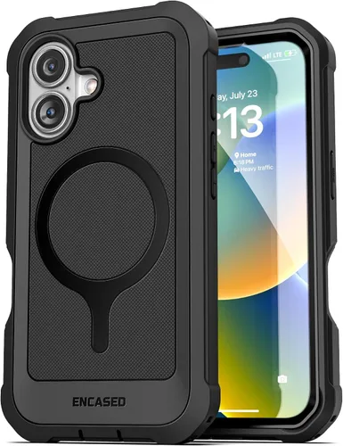 Vista 12 de ENCASED Funda compatible con iPhone 15, protección de grado militar con cobertura de cuerpo completo resistente de 360 grados (iPhone 15)
