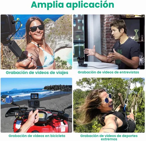 Vista 5 de weishan Media Mod Mic para GoPro HERO11 10 9 Black Action Camera, Micrófono de solapa Lavalier Clip-on Videomic Compatible con GoPro Pro Adaptador