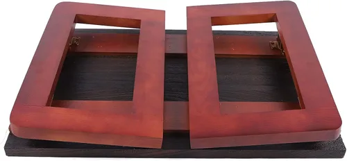 Vista 8 de Mesa de centro plegable de madera Flodable para computadora portátil, mesa de té baja Mesa de picnic de té, mesa de centro plegable de madera