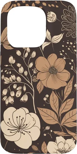 Vista 14 de Hazelnut Brown Wildflower Floral Flower Design Case for iPhone 17