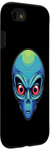 Vista 33 de iPhone 13 Pro Max Alien Face UFO Alien Head Funny Alien Case