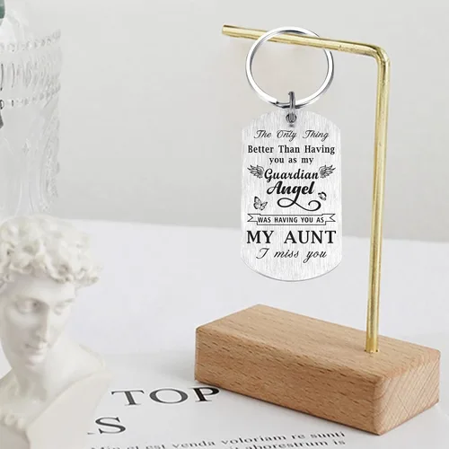 Vista 6 de Laluminter Regalos conmemorativos para hombres y mujeres, llavero de regalo de condolencias, adornos de recuerdo en memoria de seres queridos