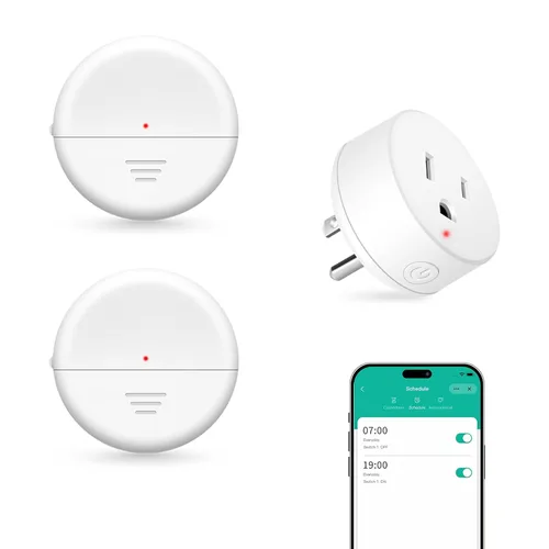 Vista 47 de NineLeaf - Enchufe de salida de control remoto, interruptor de luz de encendido y apagado inalámbrico desmontable 500FT Light Plug Decorator
