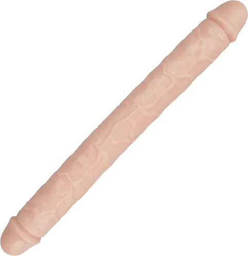 Vista 16 de Consolador doble de cristal de 11.8 x 1.37 pulgadas, consolador largo anal realista con pene, suave y flexible con venas y glande, juguetes sexuales