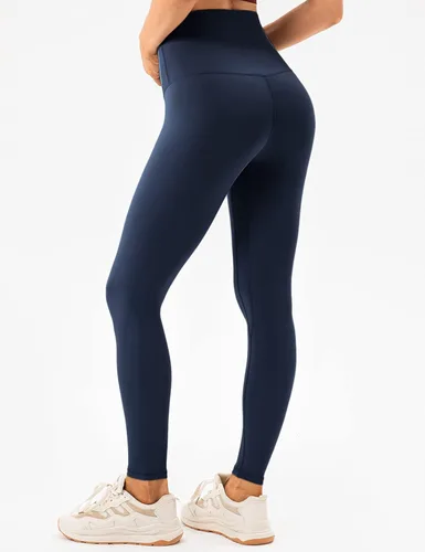 Vista 2 de Lavento Leggings de yoga con sensación desnuda para mujer, longitud 78, pantalones de yoga de cintura súper alta, mallas de entrenamiento