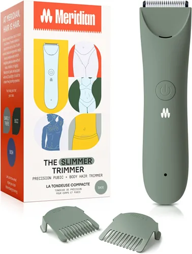 Vista 11 de MERIDIAN Slimmer Trimmer – Maquinilla de afeitar eléctrica para mujer, recortador de línea de bikini y pelo púbico, recargable e impermeable, sin
