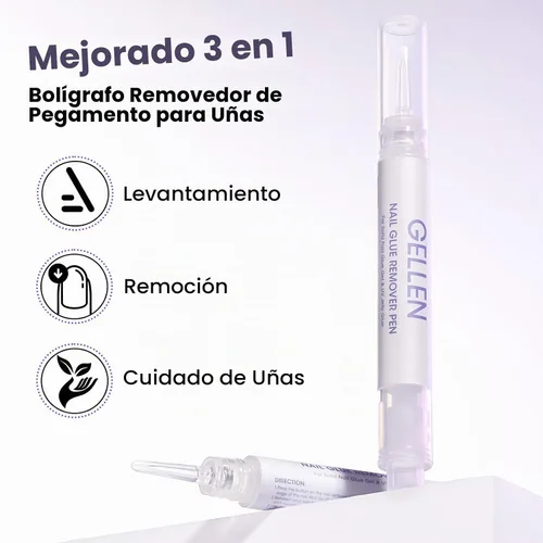 Vista 2 de Gellen Removedor de pegamento de uñas, removedor de pegamento de uñas para uñas a presión, 2 unidades de removedor de pegamento de gel sin acetona 2