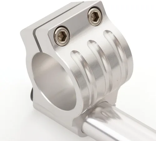 Vista 6 de 1.220 in motocicleta clip en manillar apto para tenedor tubo 1.220 in, 7/8" Street&Sport Bike Handlebar, 1.220 in Clip on barras CNC plata