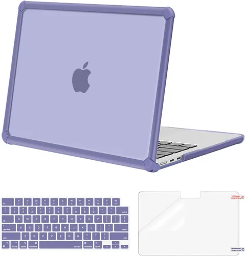 Vista 12 de MOSISO - Funda compatible con MacBook Air de 13 pulgadas M5 2026 M4 M3 M2 2025-2022 A3449 A3240 A3113 A2681, Kit 3 en 1 resistente a las grietas