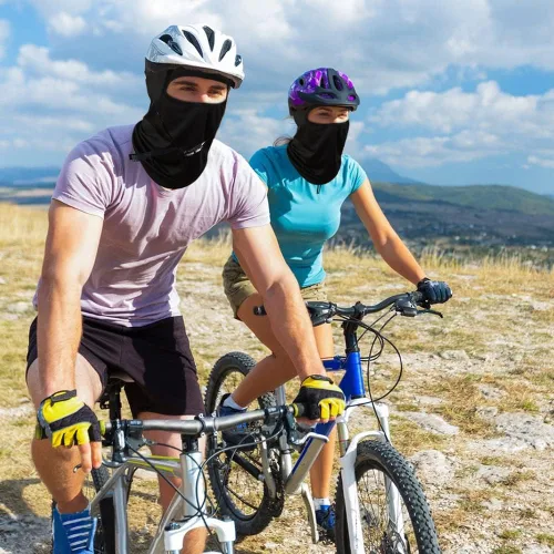Vista 8 de SUNLAND Pasamontañas - Mascarilla facial para motocicleta, ciclismo, esquí, bandana para senderismo, patineta y cabeza, paquete de 3