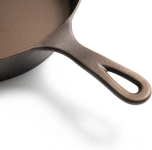 Vista 4 de Lancaster Cast Iron Sartén No. 10 - Sartén de hierro fundido pre-sazonada de herencia de 11-5/8 pulgadas - Fabricada en Estados Unidos