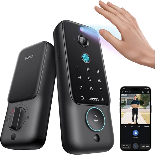 Vista 10 de Lockin Veno Plus, cerradura inteligente todo en uno para puerta delantera, baterías duales