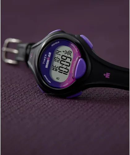 Vista 6 de Timex Reloj Ironman Essential Triathlon para mujer de 34 mm Negro/Digital/Negro
