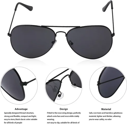 Vista 7 de Beelittle Kit de disfraz de capitán piloto de aerolínea, juego de accesorios de vestir con gafas de sol de aviador