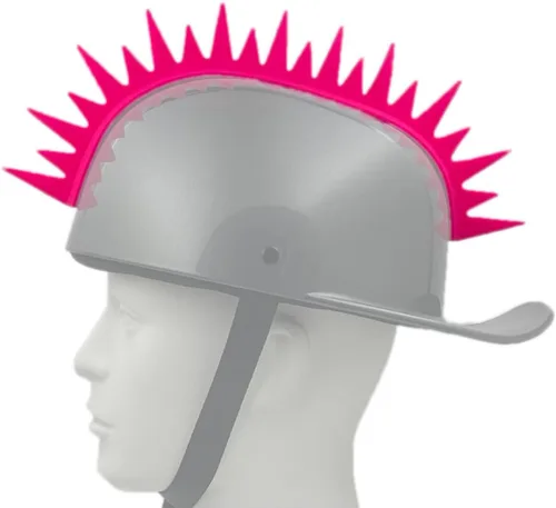 Vista 16 de Reflecive Punk Mohawk Warhawk - Accesorio de peluca de goma para esquí, patinaje, bicicleta, motocicleta, scooter, casco de motocicleta