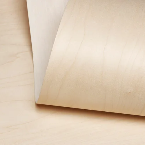 Vista 11 de Chapa de madera de birch de Edge Supply, corte rotatorio, 24” x 48”, sin pegar, respaldo de papel de 10 mil, chapa de roble de cara de grado “A