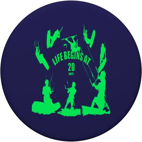 Vista 3 de Life Begins at 20 Knots Green Silhouettes PopSockets Adhesive PopGrip
