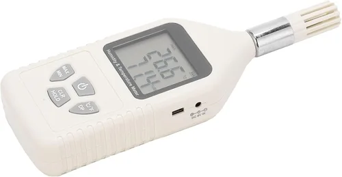 Vista 8 de Hyuduo GM1360A Digital Thermometer Hygrometer Handheld Temperature Humidity Meter with Large LCD Screen Dual Sensors for Factory Lab Warehouse
