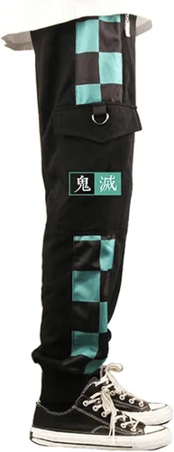 Vista 3 de Kamado Tanjirou - Pantalones de chándal Tomioka Giyuu, pantalones deportivos casuales