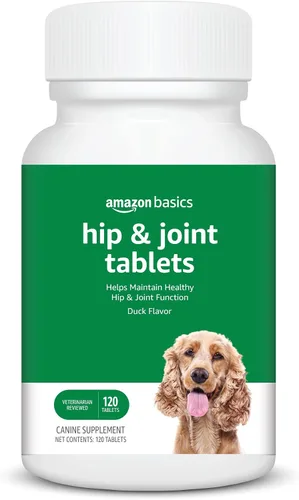 Vista 7 de Amazon Basics Tabletas masticables diarias para cadera y articulaciones para perros, con glucosamina, MSM y condroitina, sabor a pato, 90