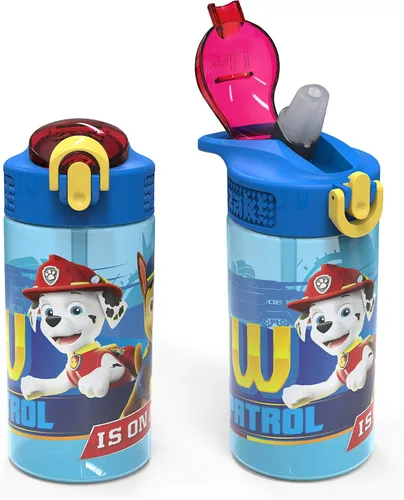 Vista 19 de Zak Designs Teenage Mutant Ninja Turtles - Botella de agua para niños para la escuela o viajes, paquete de 2 botellas de agua de plástico duradero
