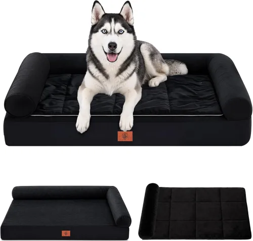 Vista 25 de GTPLAYER Dog Bed, Egg-Crate Foam Pressure Relief with Waterproof Washable Pet Bed 23.6" with 2-in-1 Cooling/Warming Pad, Non-Slip Bottom, Detachable