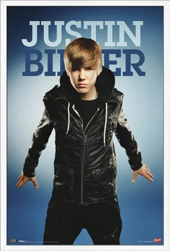 Vista 19 de Trends International Justin Bieber - Fly Wall Poster, 14.725" x 22.375", Barnwood Framed Version