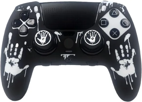 Vista 11 de RALAN Tiger - Fundas de silicona para controlador con 2 agarres para el pulgar, compatibles con PS5 Dualsense Edge Controller Play Station 5 Tigre
