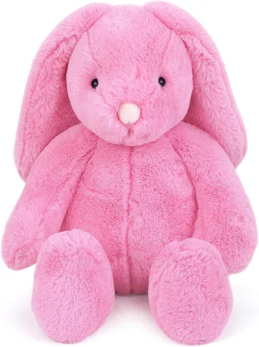 Vista 11 de MON AMI Conejo de peluche de albaricoque de 13 pulgadas, juguete de peluche Conejito de albaricoque