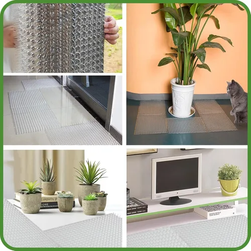 Vista 7 de Paquete de 8 alfombrillas para gatos – 16 x 13 pulgadas con pico de 1 pulgada, repelente de gatos para interiores y exteriores para disuadir a gatos