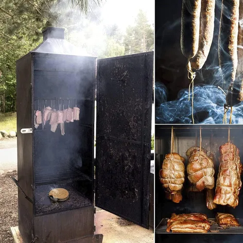 Vista 6 de Generador de humo frío para parrilla de barbacoa o ahumador, polvo de madera, ahumado caliente y frío, quemador de carne de salmón, generador