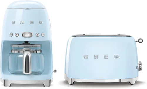 Vista 16 de Smeg Paquete de cafetera de goteo retro y tostador de 2 rebanadas (negro)