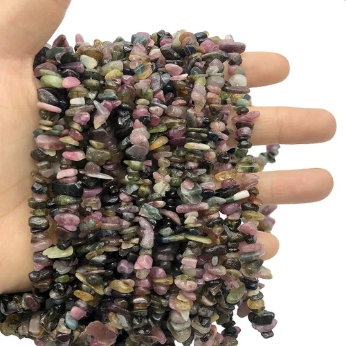 Vista 22 de Cuentas de ágata india de 0.197-0.315 in para la fabricación de joyas, cristal curativo de forma irregular, suministro de cuentas sueltas, paquete