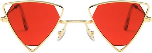 Vista 3 de Shiratori Lentes de sol retro clásicos y elegantes para hombres y mujeres, 100% protección UV, estilo de diseño triangular