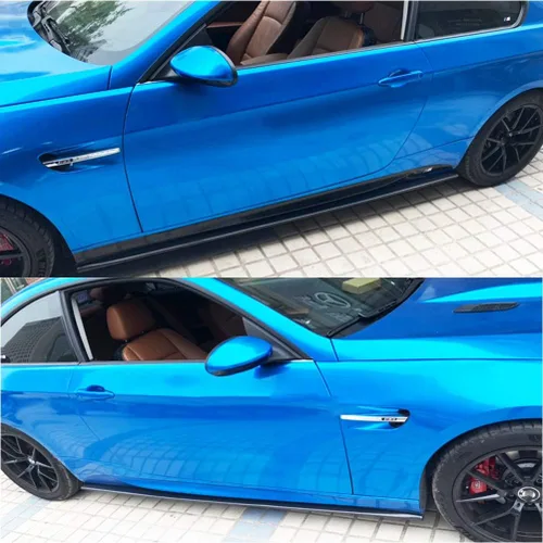 Vista 2 de Faldas laterales de fibra de carbono para BMW Serie 3 E92 E93 M3 2 2 puertas 2008-2013 falda lateral de coche Extensión Panel basculante salida