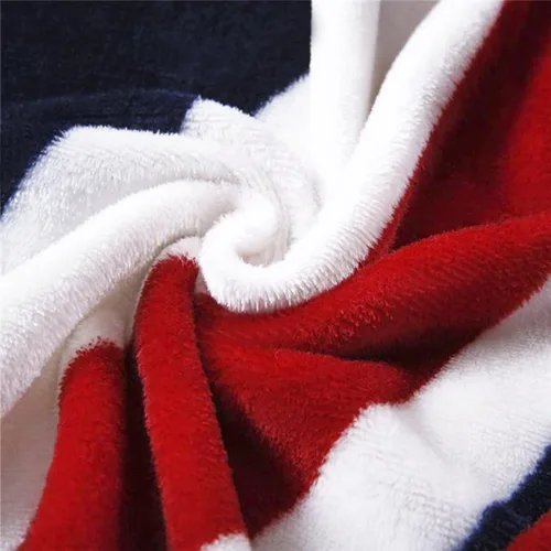 Vista 8 de Manta de franela suave y gruesa con bandera británica de Union Jack, de 59 x 79 pulgadas, manta grande de vellón coral esponjoso para el hogar