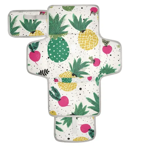 Vista 37 de Cambiador de pañales portátil con estampado de vaca beige y negro, impermeable, plegable, tapete cambiador de pañales de viaje para bebés, regalos