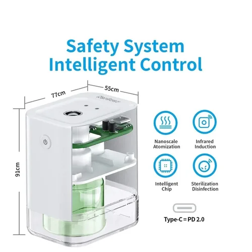 Vista 4 de Dispensador Mini Automático Alcohol Desinfectante Sensor
