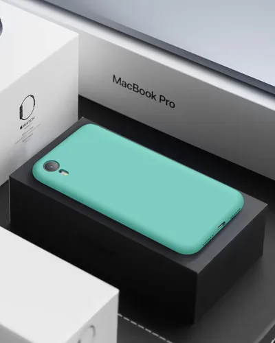 Vista 6 de DTTO Compatible con iPhone XR, silicona líquida ultra delgada, suave de primera calidad [protección contra caídas de grado militar] Funda protectora