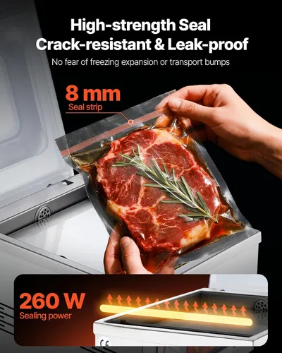 Vista 3 de VEVOR Chamber Vacuum Sealer 260W Sealing Power 10.2 Inch Sealing Length