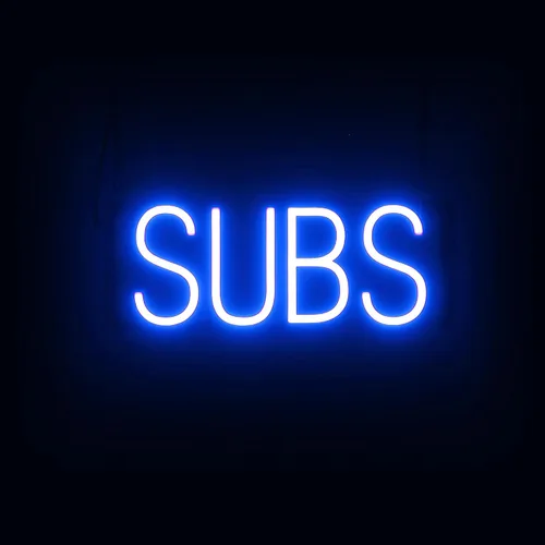 Vista 10 de SpellBrite DELI Sign Letrero relacionado con delicatessen con aspecto neón, fuente de luz LED azul 13.4 x 6.3 pulgadas