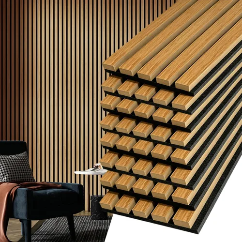 Vista 17 de Art3d - 2 piezas de panel acústico de listones, de 104 x 15.75 pulgadas para pared y techo, panel 3D acanalado absorbente de sonido con acabado