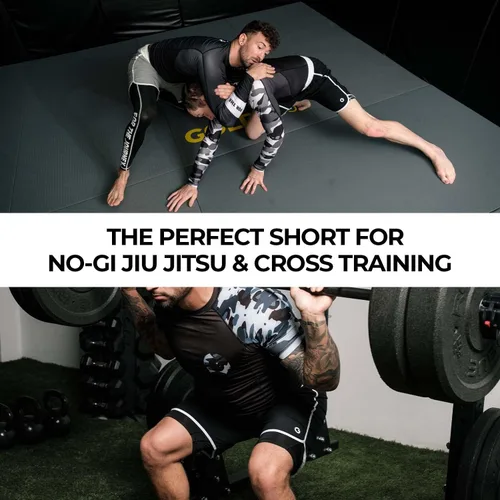 Vista 5 de Gold BJJ Pacific Short - Pantalones cortos de lucha Jiu Jitsu sin Gi, Oro